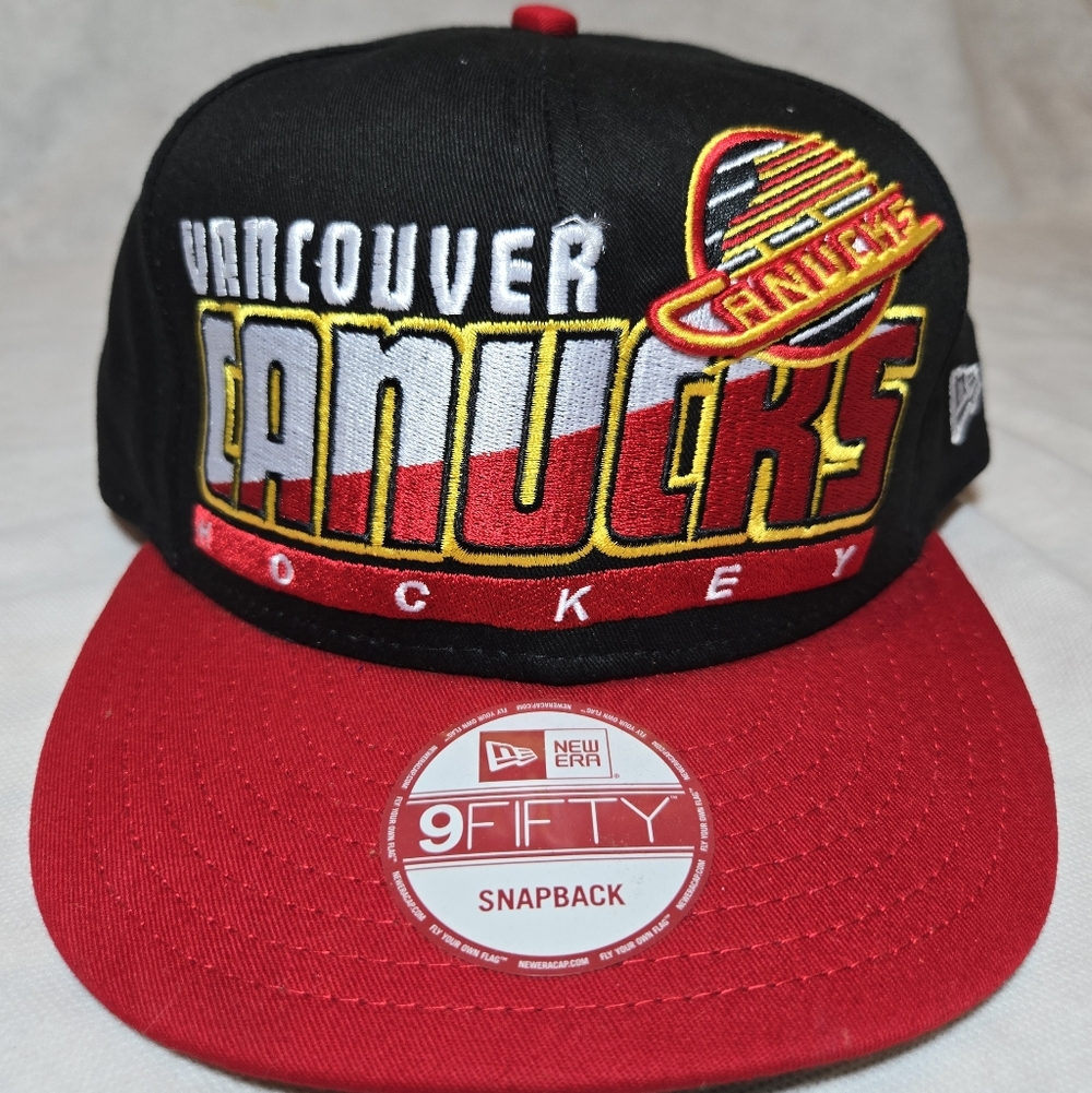 NewEra Vancouver Canucks 9FIFTY Script A-Frame Snapback Hat Cap Adjustable